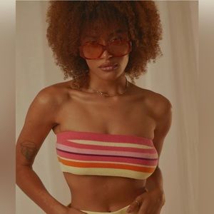 Multi-Color knit bandeau crop top Peppermayo M-L NEW